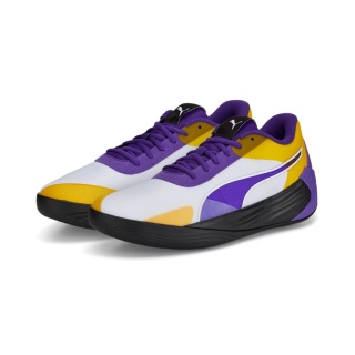 Puma Indoor Court Shoes Fusion Nitro Team White/Purple Men's